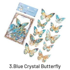 Gem-Like Glittering Butterfly PET Stickers sku-3