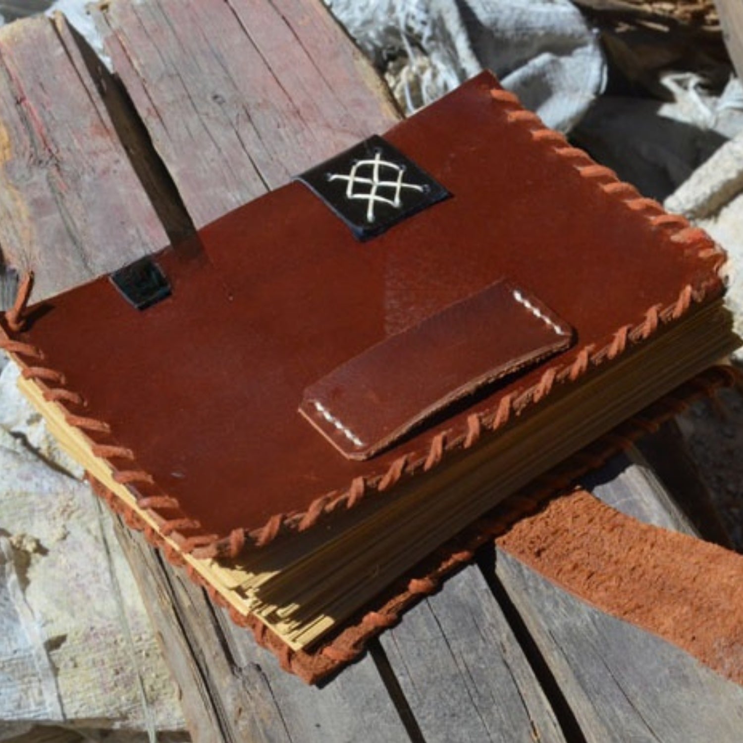 Genuine Leather Handmade Original Vintage Travel Journal-A62