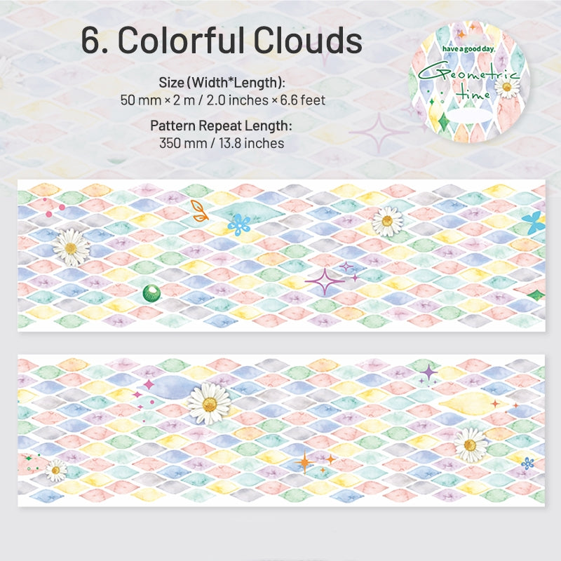 Geometric Time Series Geometric Patterns Washi Tape sku-6