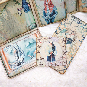 Girl and Dragon Handmade Junk Journal Folio Kit - Stamprints8