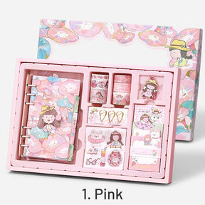 Girl and Flowers Loose-leaf Journal Gift Box Set sku-1