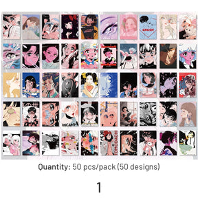 Girl Japanese Anime People Style Washi Sticker Book sku-1