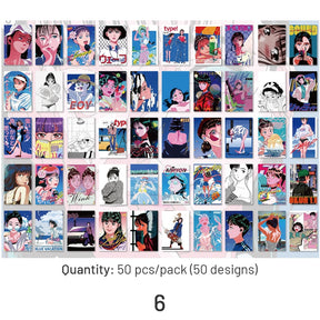 Girl Japanese Anime People Style Washi Sticker Book sku-6