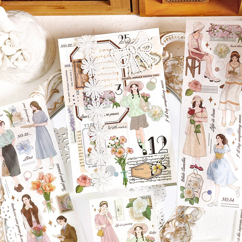 Girl's Casual Lifestyle Washi Stickers b2
