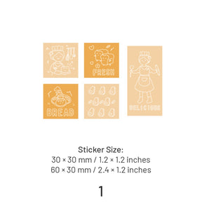 Girl's Daily Life Cartoon Wooden Rubber Stamps sku-1