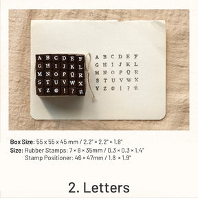 Glitter Daily Series Mini Wooden Rubber Stamp Set sku-2