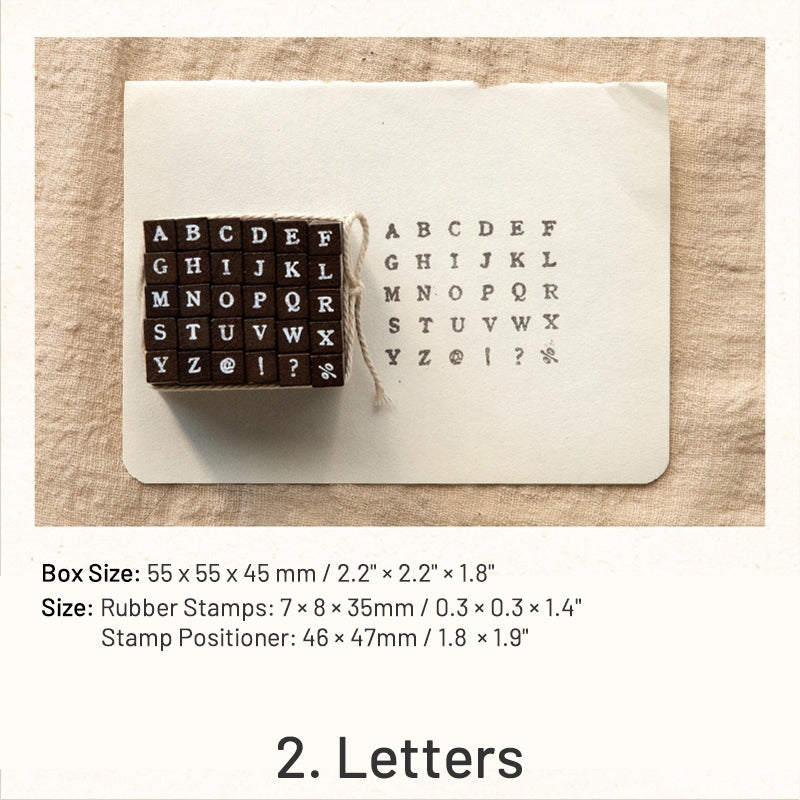 Wooden Letter Mini Stamp Set