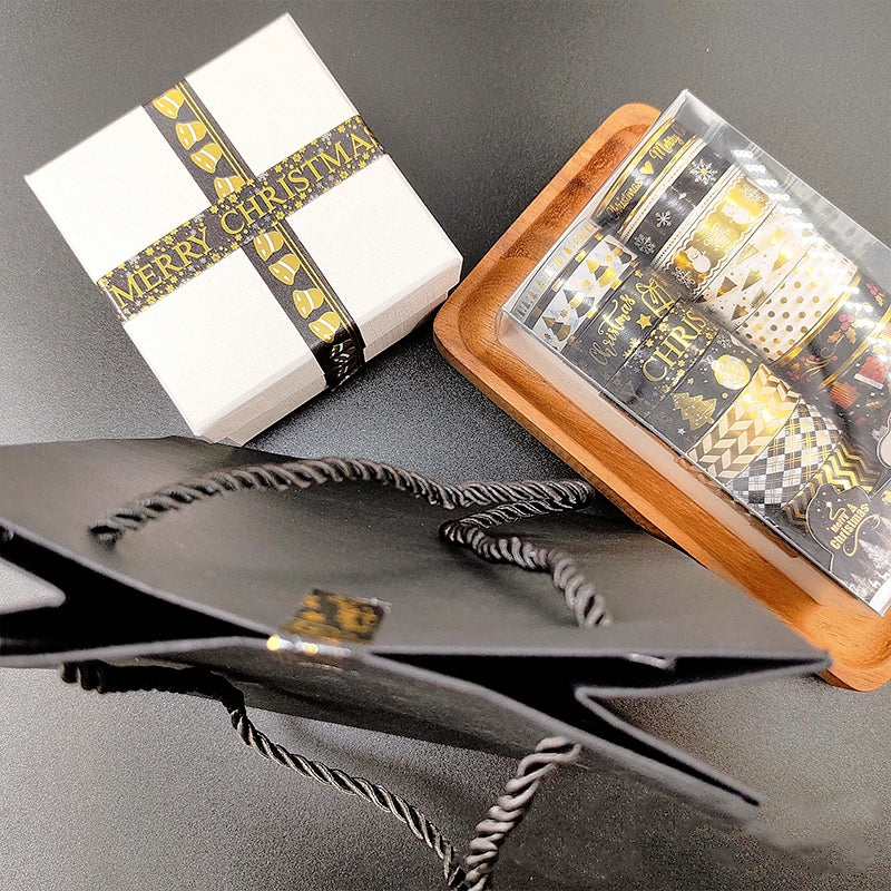 Gold Foil Christmas Washi Tape Set (18 Rolls) b1