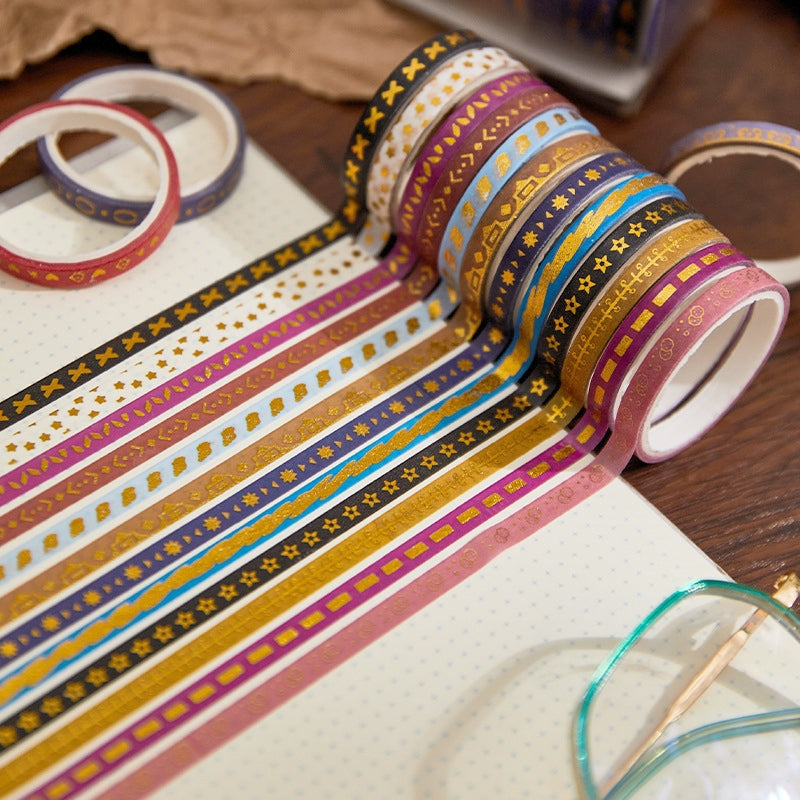 Gold Foil Divider Washi Tape Set (20 Rolls) b3