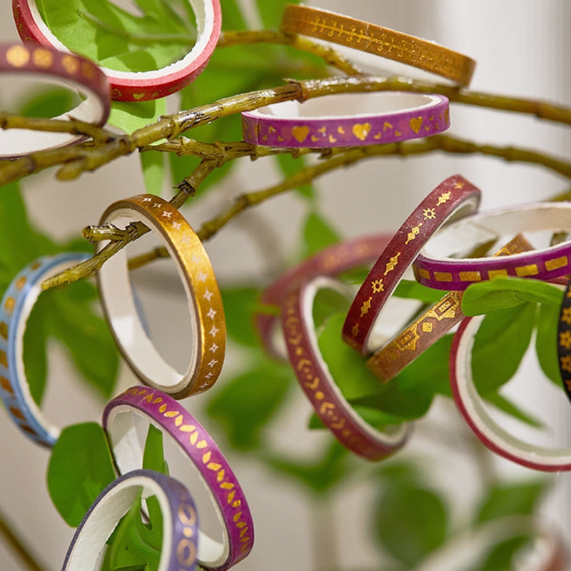 Gold Foil Divider Washi Tape Set (20 Rolls) b6