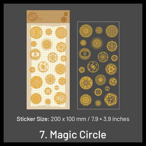 Gold Foil Vinyl Stickers - Music, Bottle, Words, Flower, Whale, Magic, Butterfly sku-7