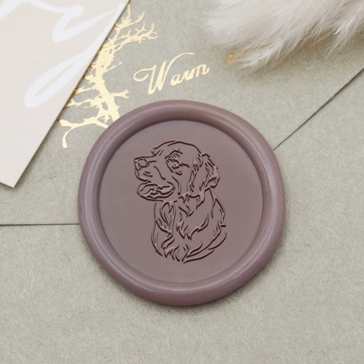 Golden Retriever Dog Wax Seal Stamp - Stamprints1