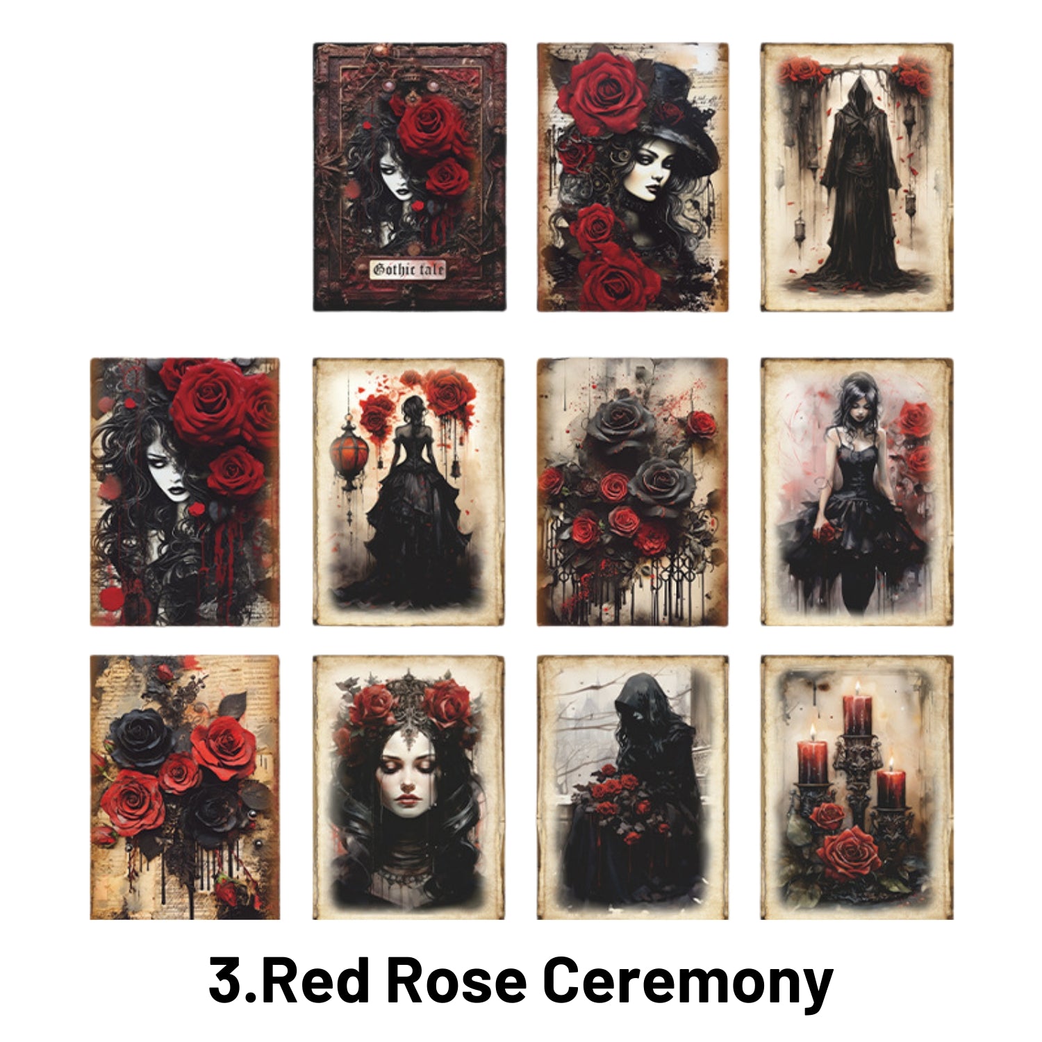 Gothic Legend Series Dark Notebook Decoration Material Paper 3