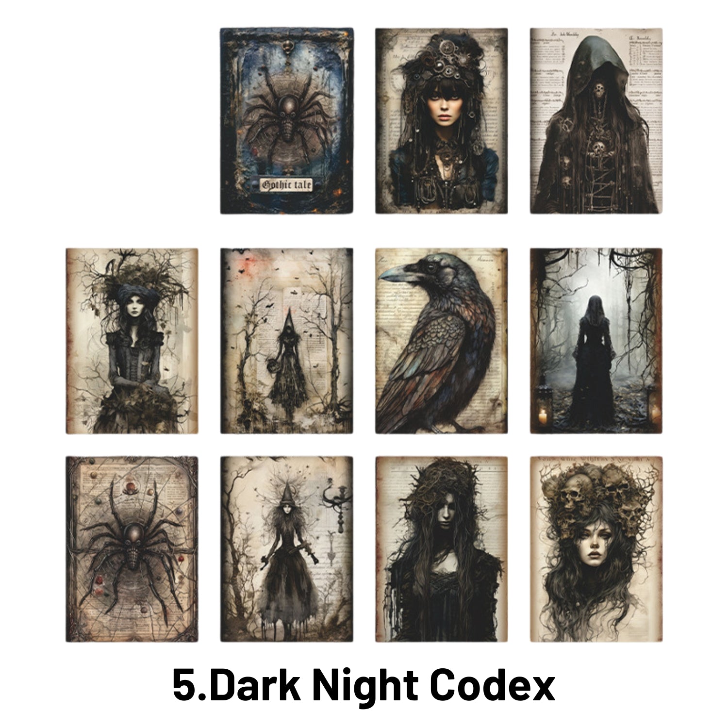 Gothic Legend Series Dark Notebook Decoration Material Paper 5
