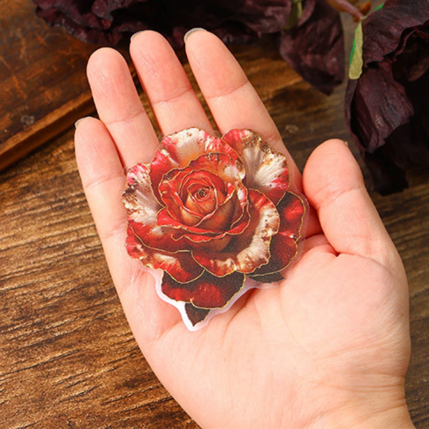 Gothic Plant Book Series Retro Dark Plant Flower PET Sticker 12