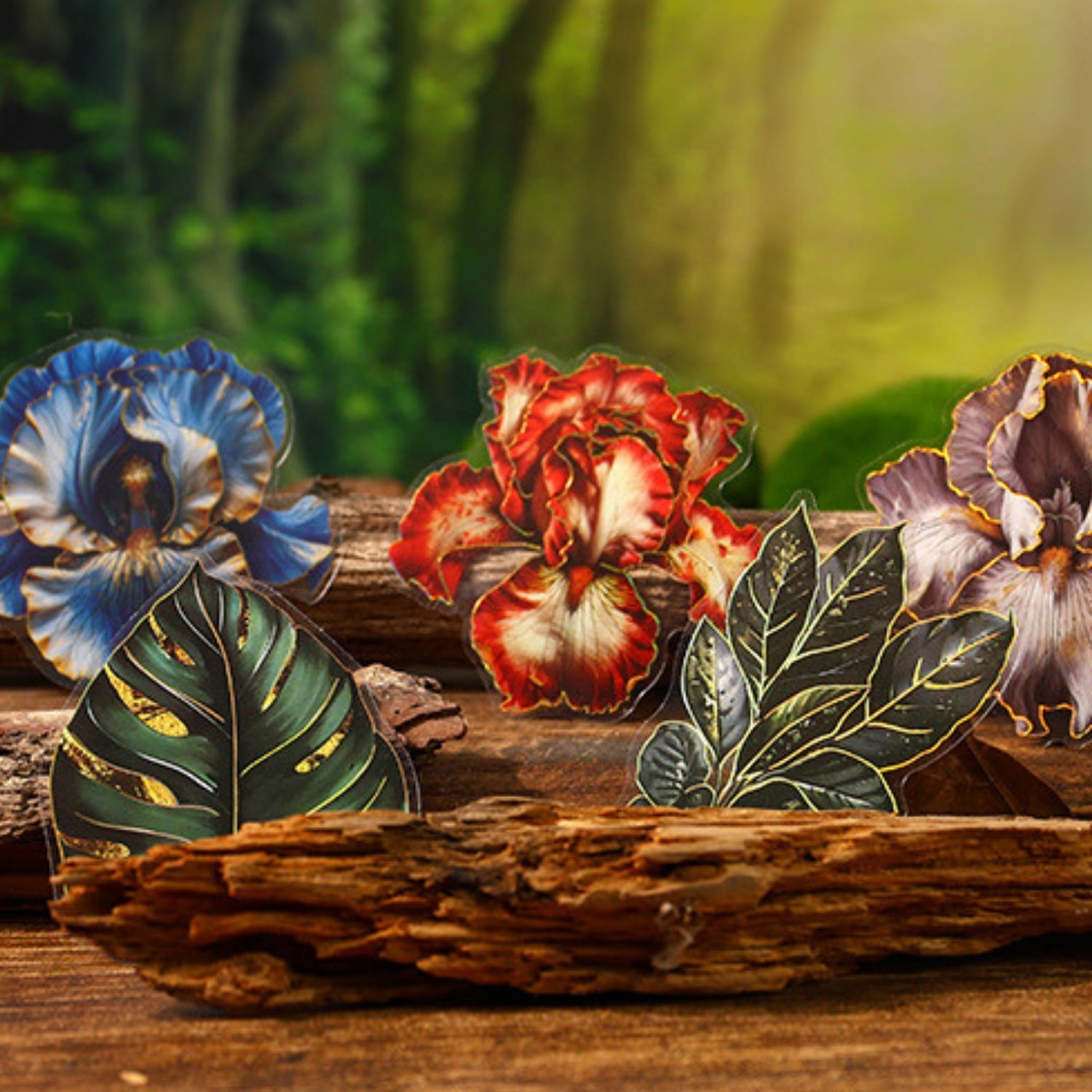 Gothic Plant Book Series Retro Dark Plant Flower PET Sticker 9