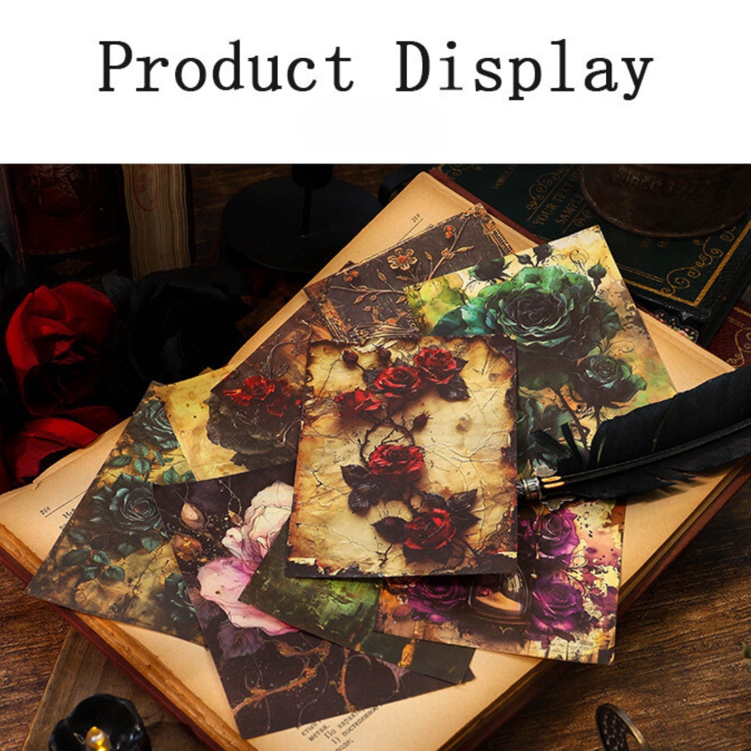 Gothic Poetry Series Vintage Background Paper 10