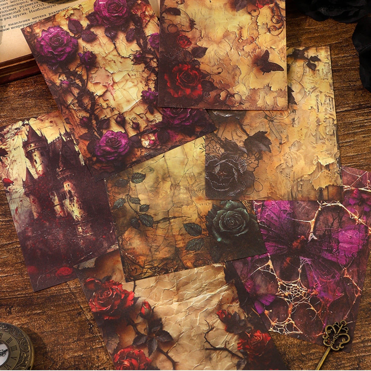 Gothic Poetry Series Vintage Background Paper 11