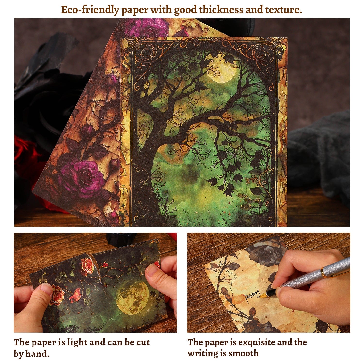 Gothic Poetry Series Vintage Background Paper 14