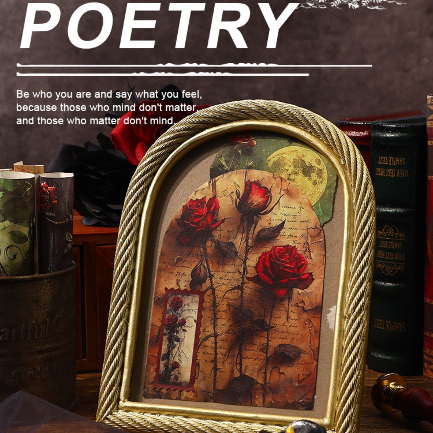 Gothic Poetry Series Vintage Background Paper 1