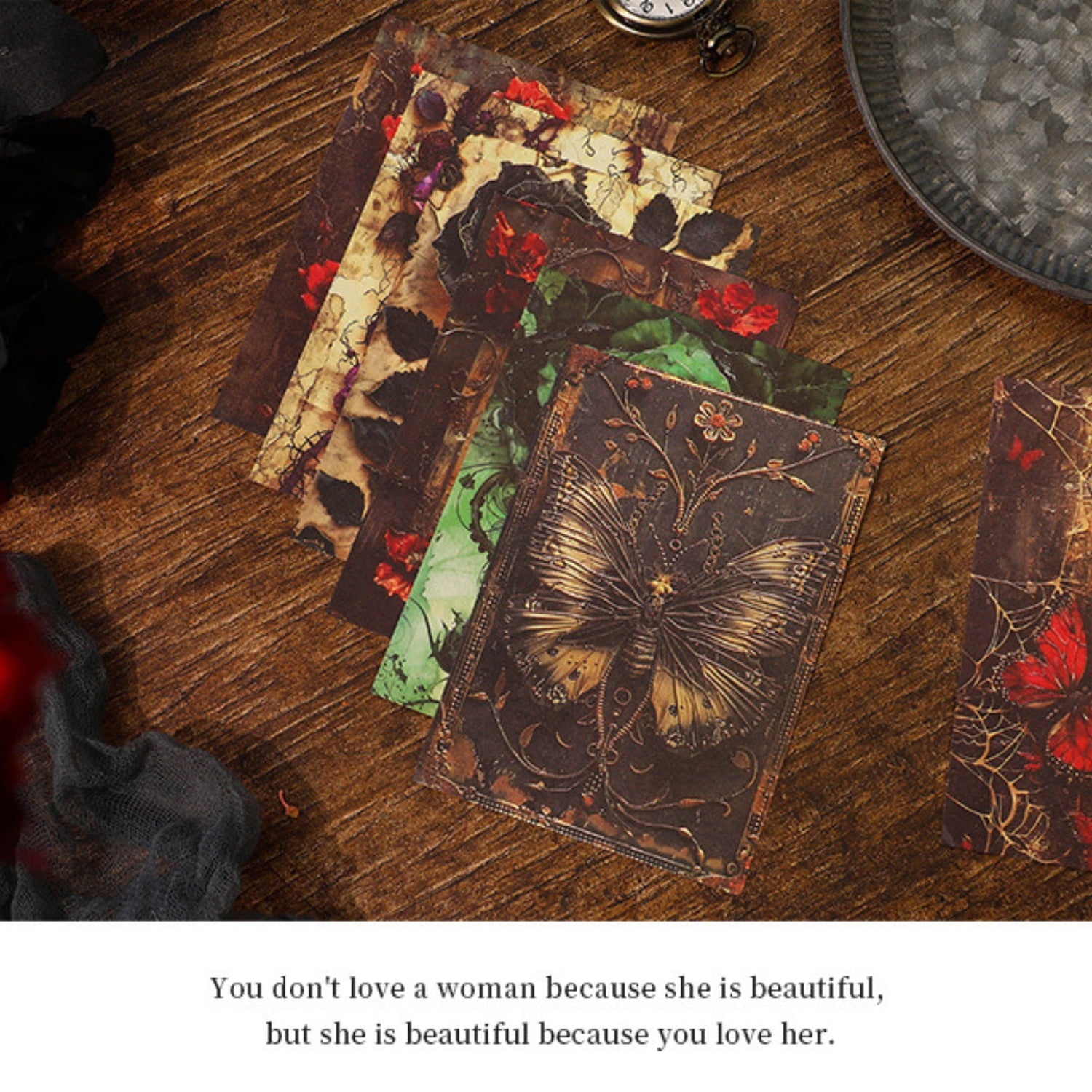 Gothic Poetry Series Vintage Background Paper 6