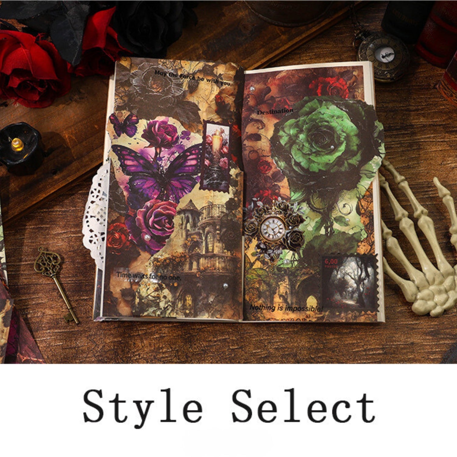 Gothic Poetry Series Vintage Background Paper 8