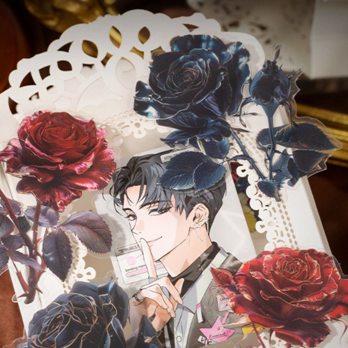 Gothic Romance Series Dark Rose Landscape Sticker Pack 13