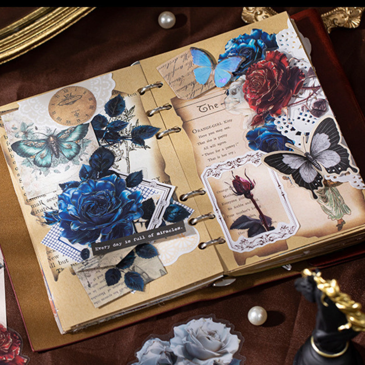 Gothic Romance Series Dark Rose Landscape Sticker Pack 20