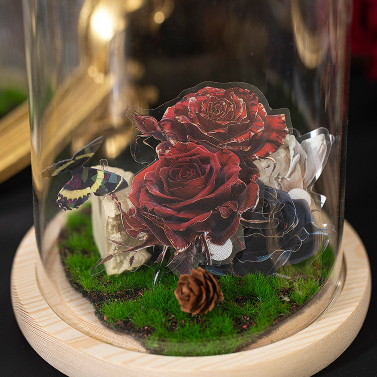 Gothic Romance Series Dark Rose Landscape Sticker Pack 6