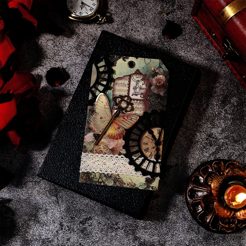 Gothic Style Halloween Material Paper - Castle, Rose b2