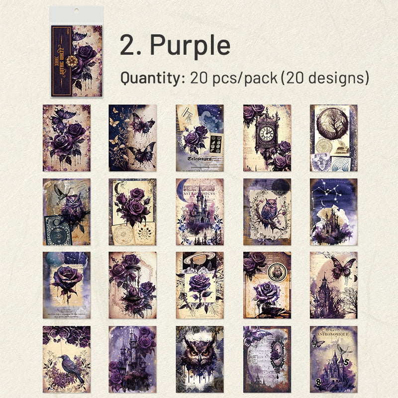 Gothic Style Halloween Material Paper - Castle, Rose sku-2