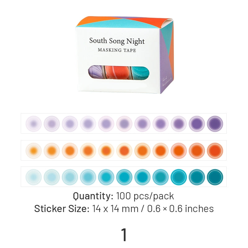 Gradient Dot Basic Washi Stickers sku-1