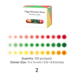 Gradient Dot Basic Washi Stickers sku-2