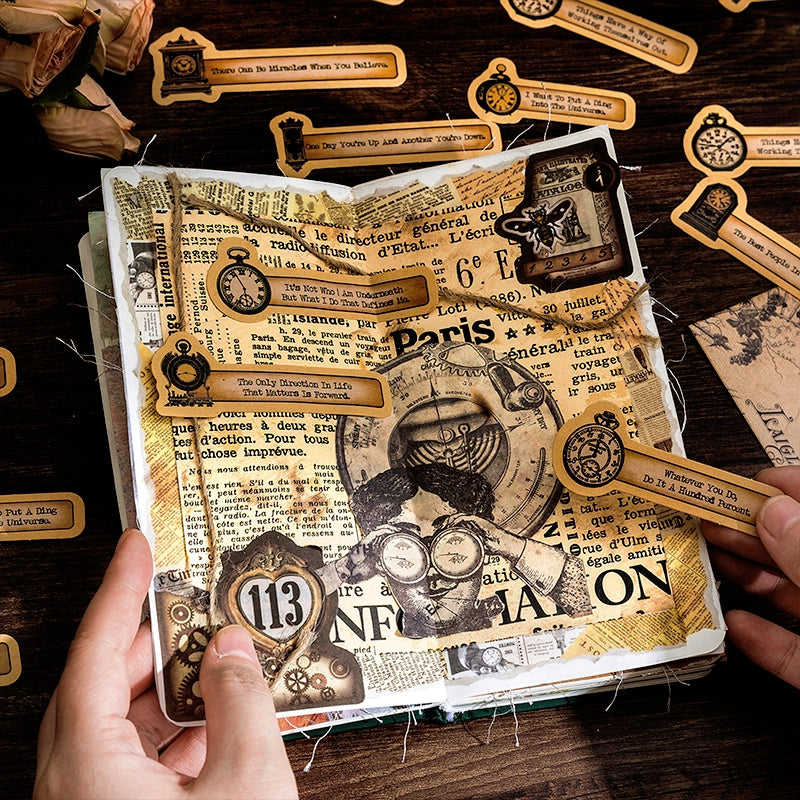 Gramophone Age Retro English Sticker Pack b5