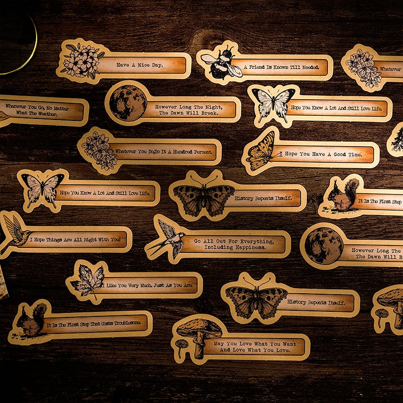 Gramophone Age Retro English Sticker Pack b6