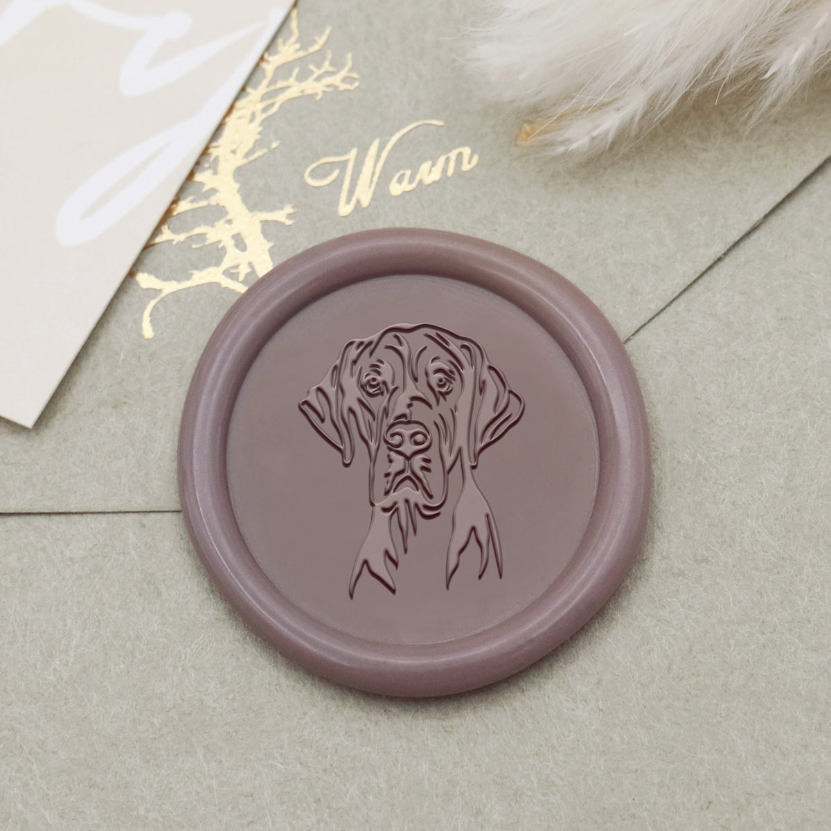 Great Dane Dog Wax Seal Stamp - Stamprints1