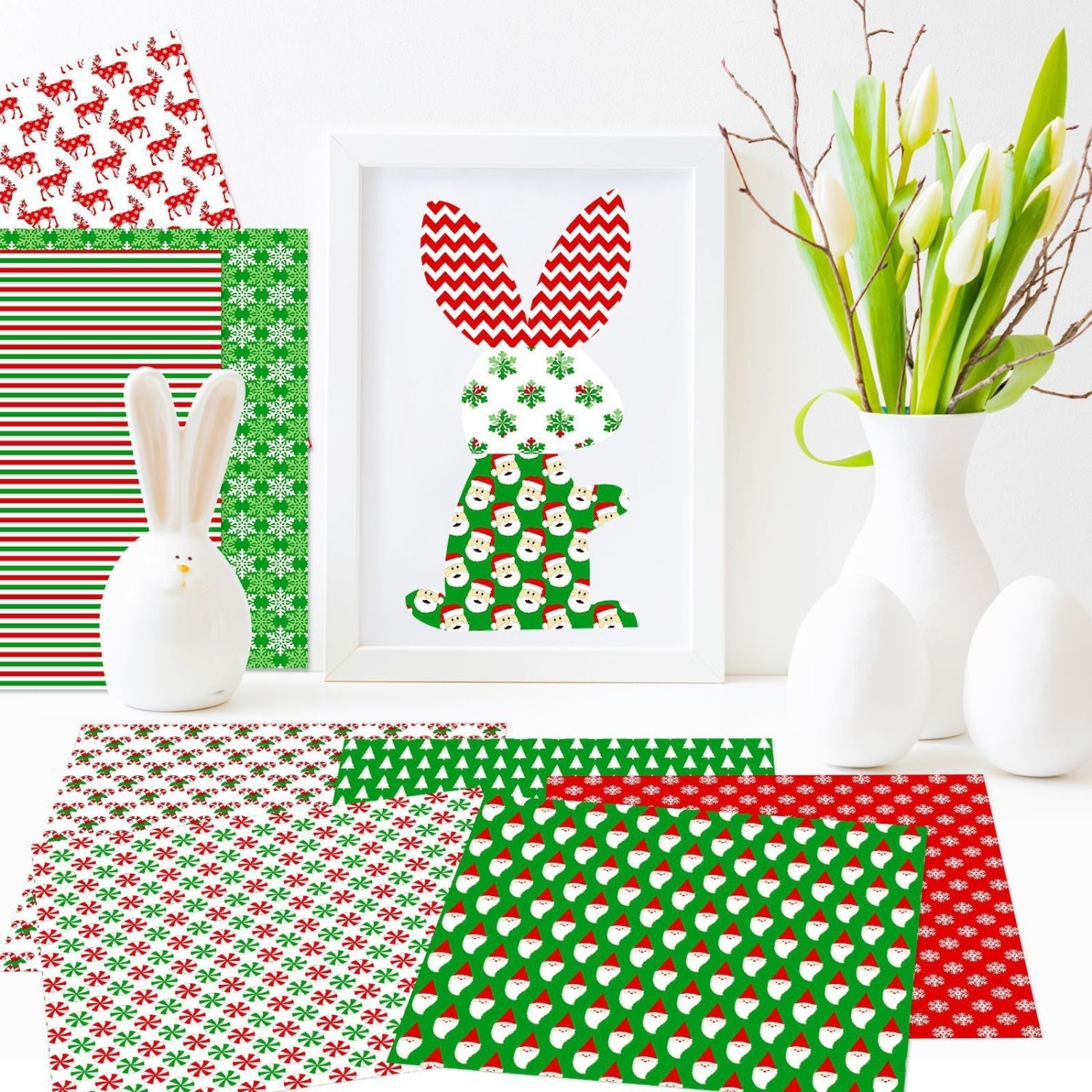 Green Christmas Decoration Paper9