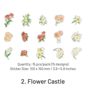 Green Island Garden Series Plant Flower Stickers sku-2