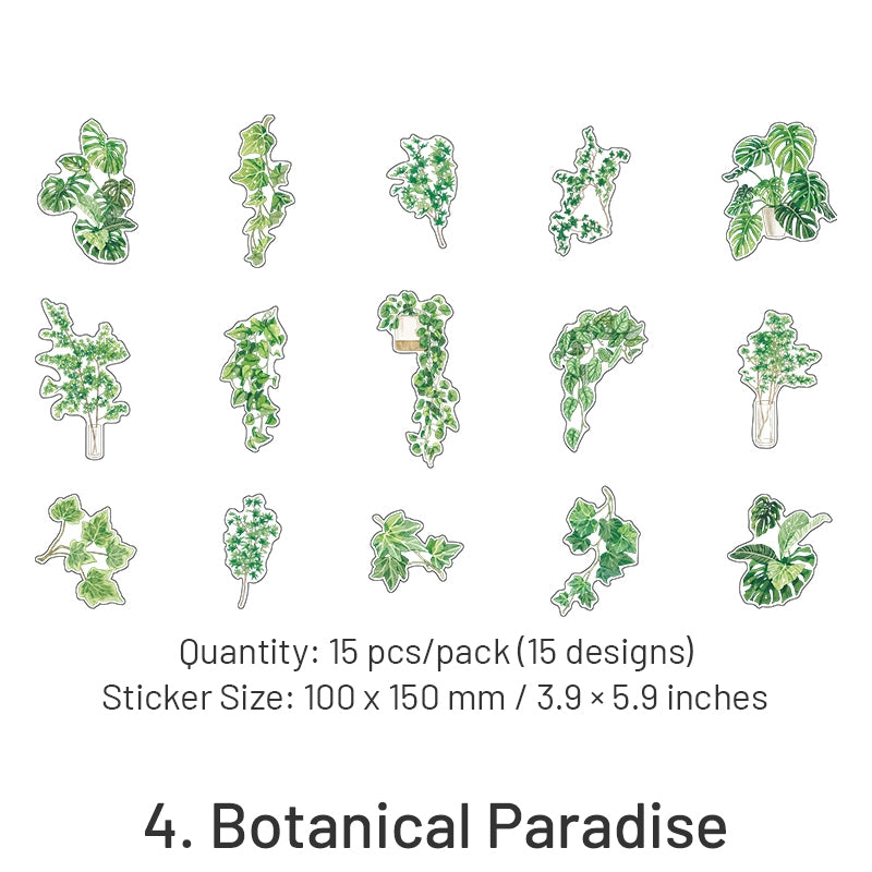Sticker - Gentle Bliss Series Retro Plant Flower Stickers