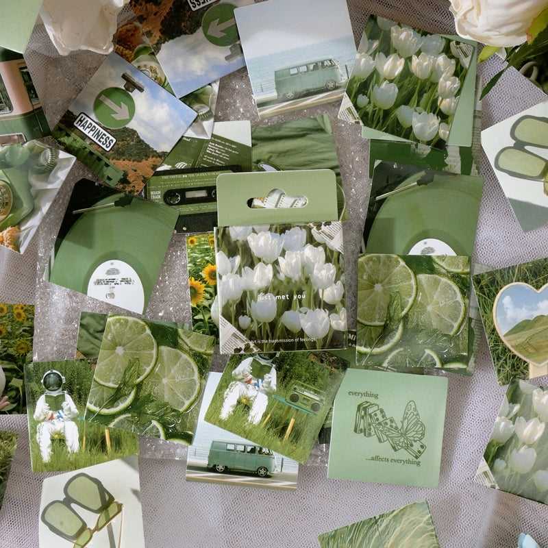Green Landscape Travel Stickers a