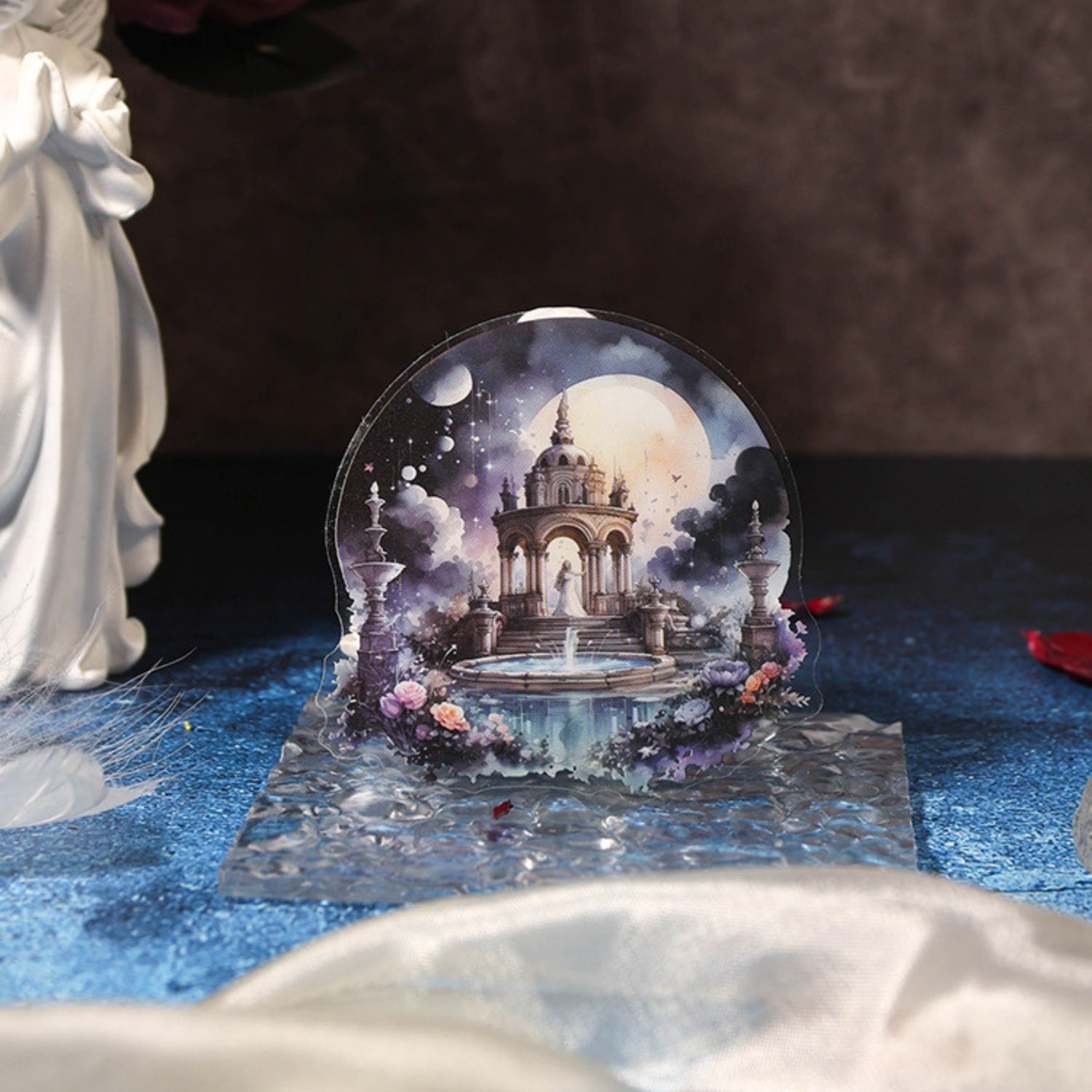 Half Moon Wishing Well Series Retro Baroque Collage Sticker Pack 13