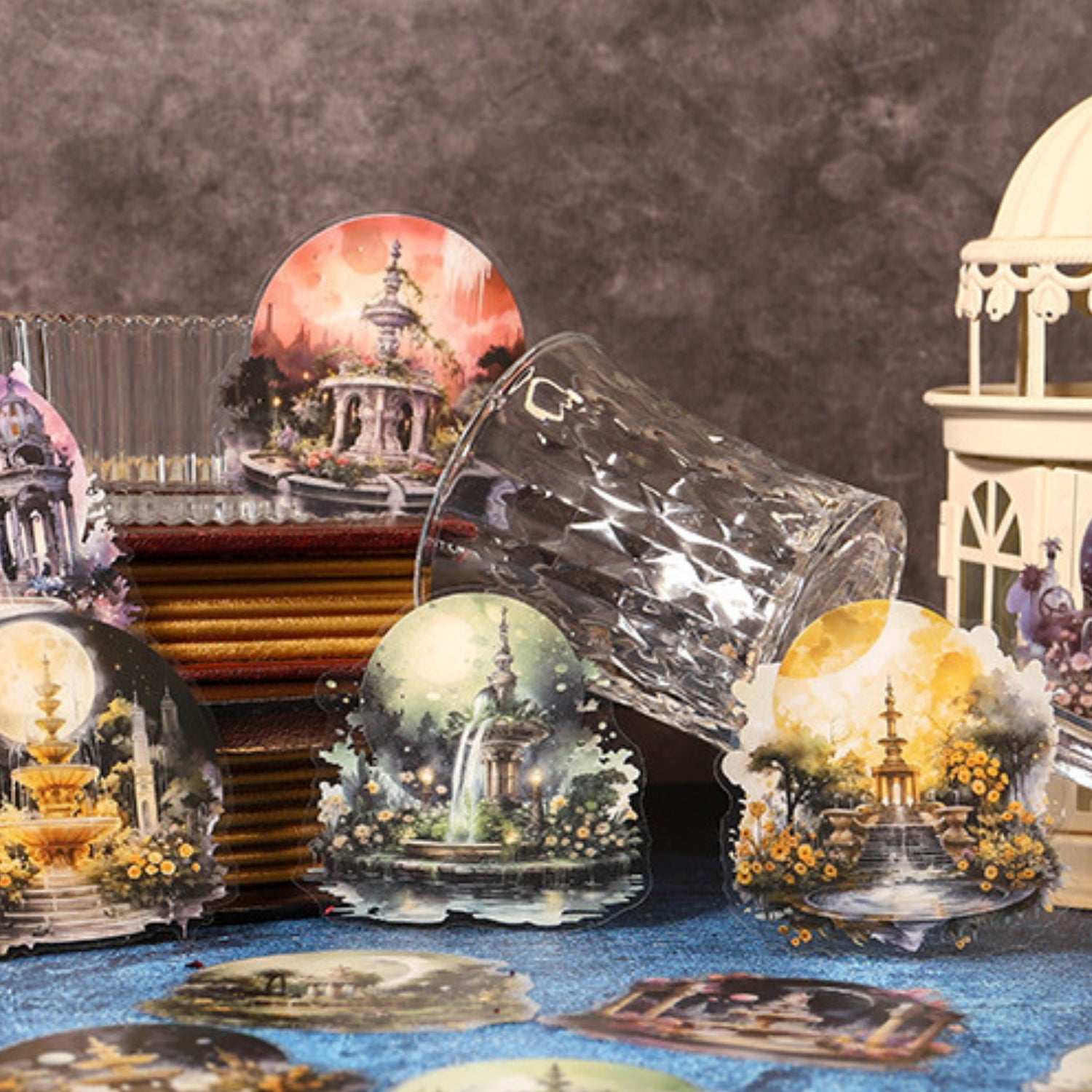 Half Moon Wishing Well Series Retro Baroque Collage Sticker Pack 19