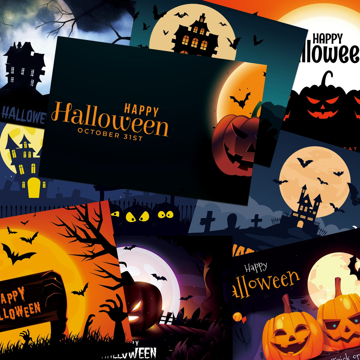 Halloween Cartoon Background Scrapbook Paper2