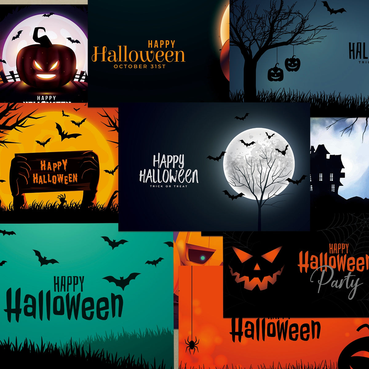 Halloween Cartoon Background Scrapbook Paper4