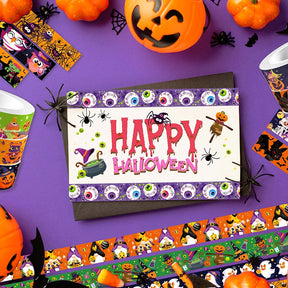 Halloween Cartoon Washi Tape Set (12 Rolls) a