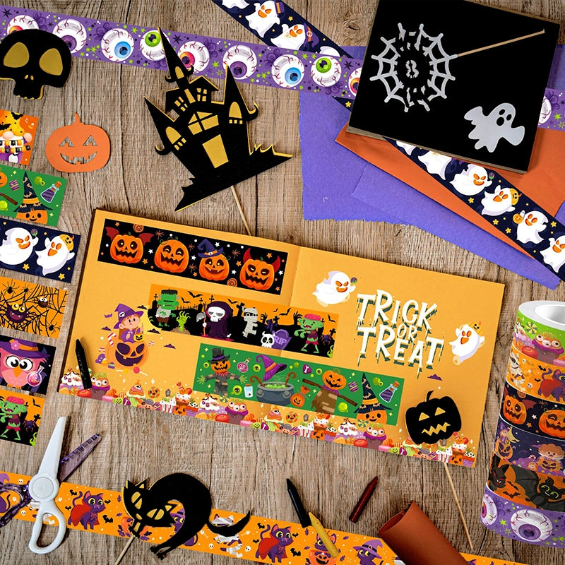 Halloween Cartoon Washi Tape Set (12 Rolls) b3