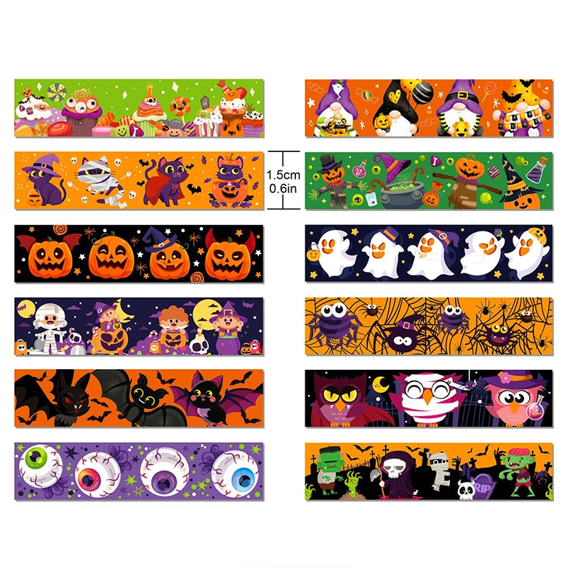 Halloween Cartoon Washi Tape Set (12 Rolls) c