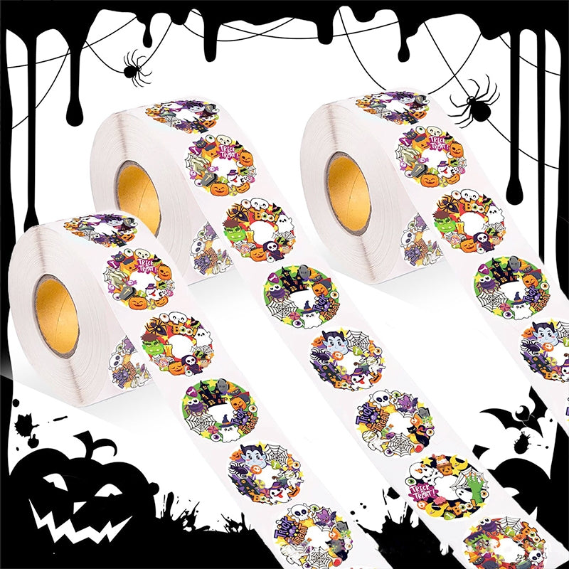 Halloween Circle Envelope Seal Sticker b1