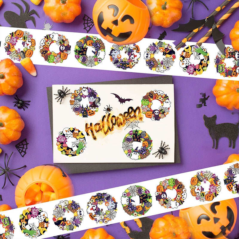 Halloween Circle Envelope Seal Sticker b2