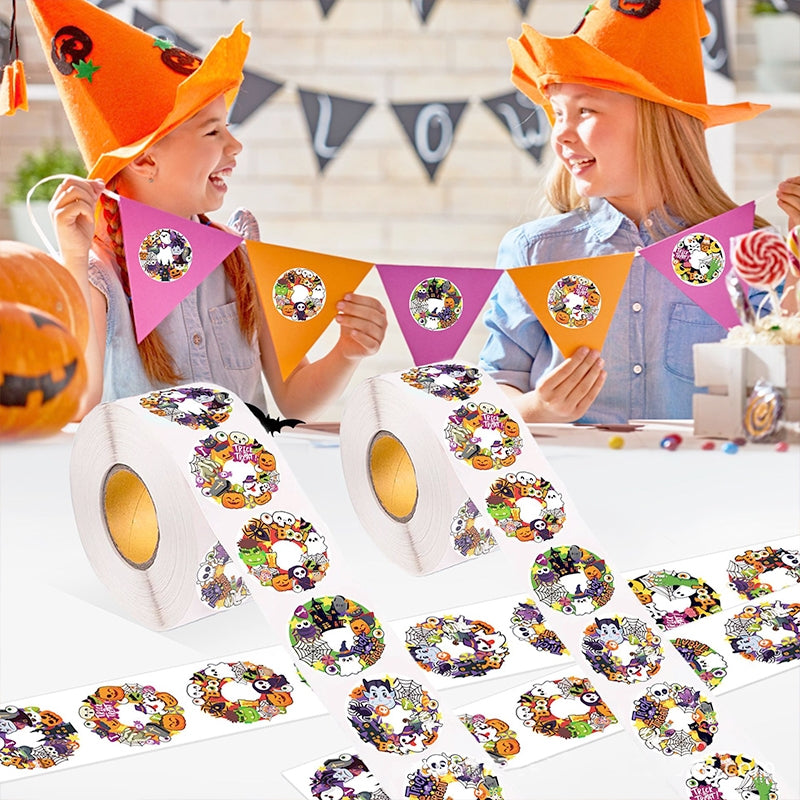 Halloween Circle Envelope Seal Sticker b3